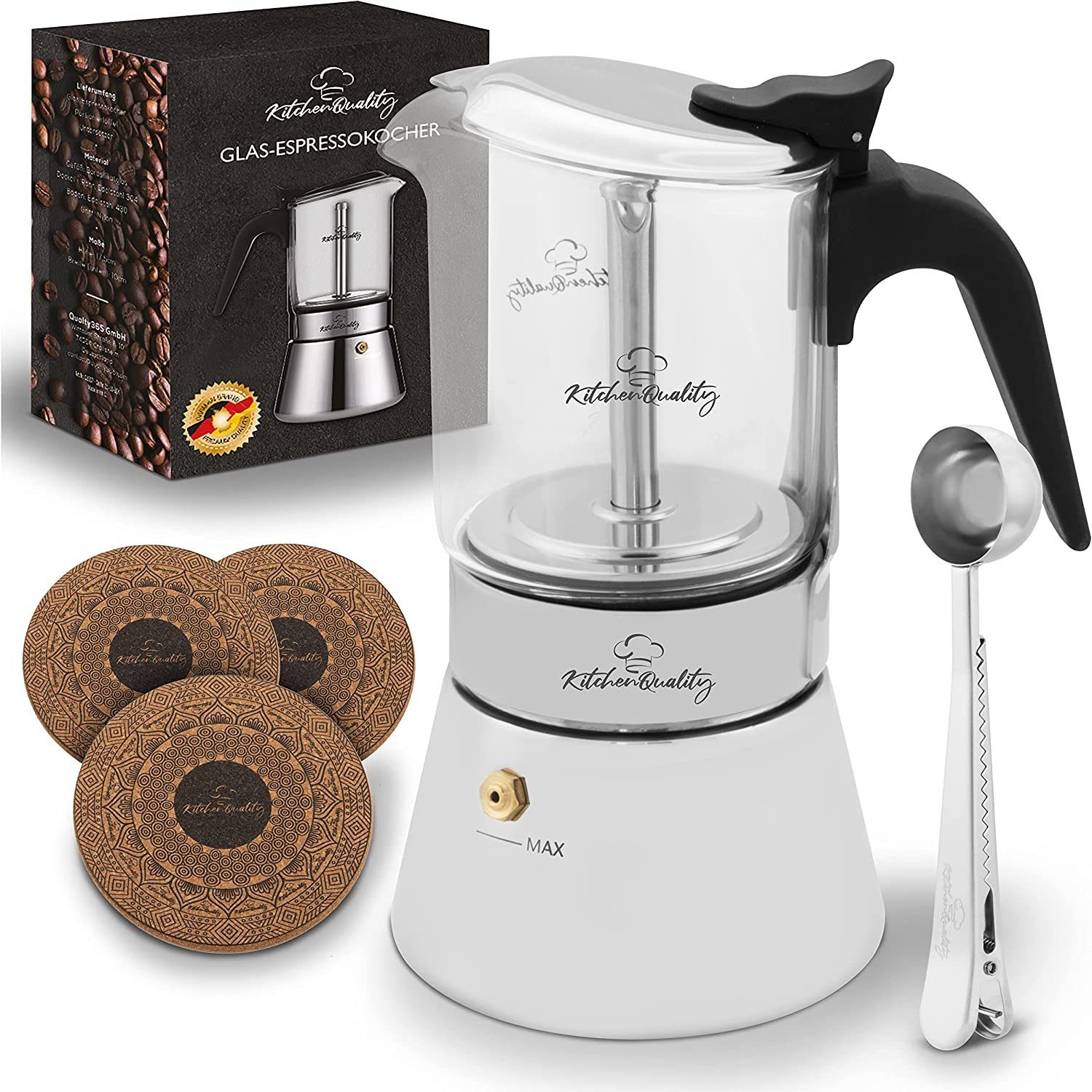KitchenQuality Espressokocher Espressokocher, 0.24l Kaffeekanne