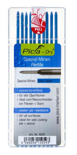 Pica PI4041 4041 Dry Refill blå vattenfast för överstrykningspenna
