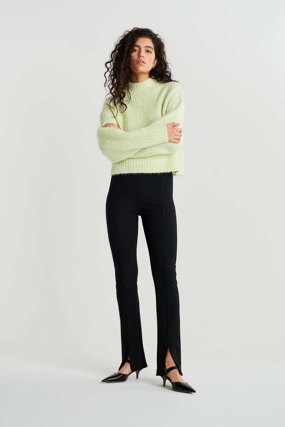 My front slit trousers