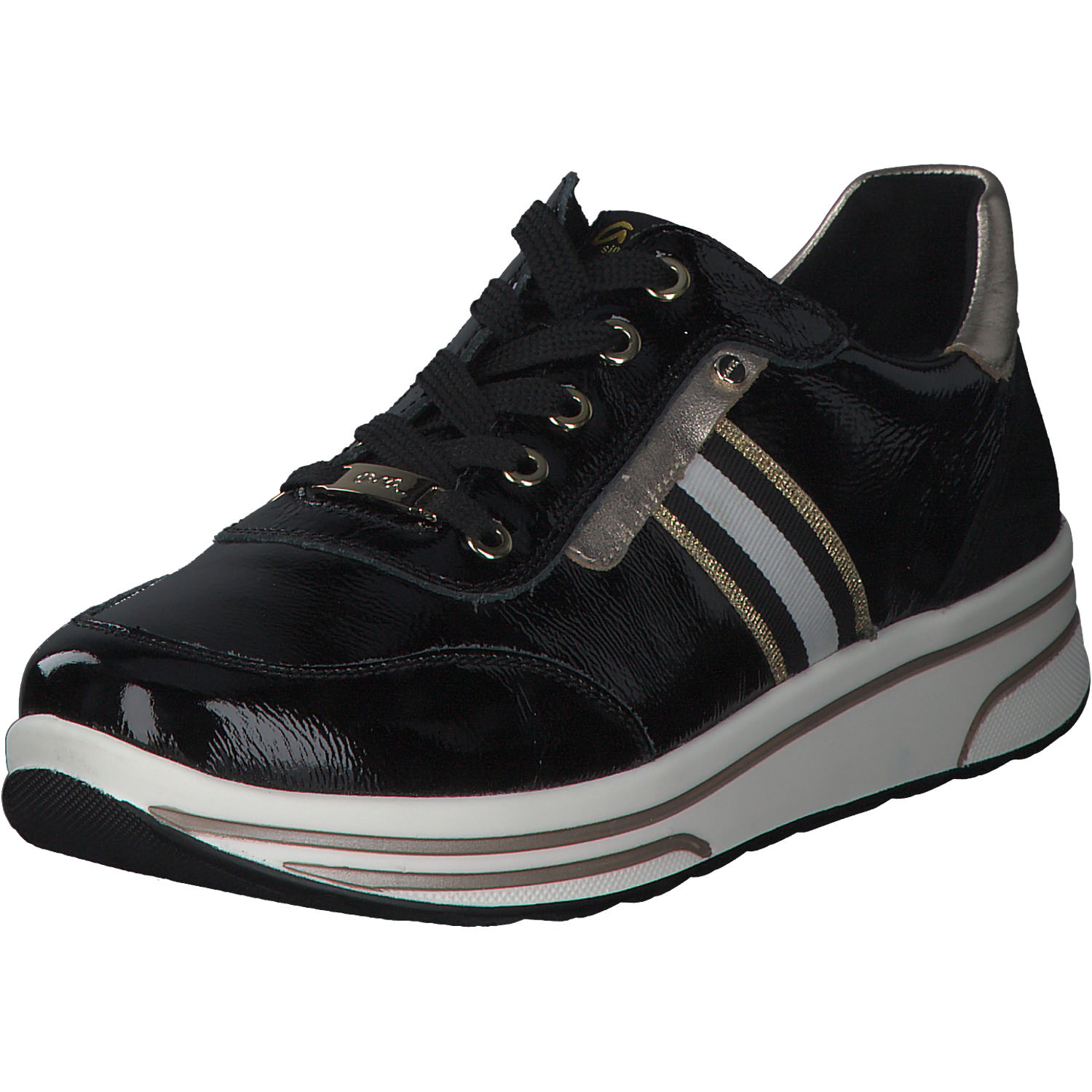 Ara Sapporo 2.0 32442, Sneakers Low, Damen, SCHWARZ PLATIN