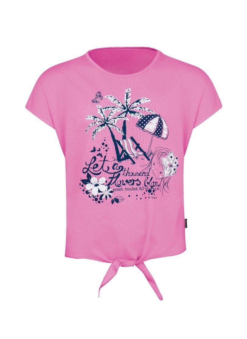 Trigema T-Shirt TRIGEMA T-Shirt mit sommerlichem Druckmotiv