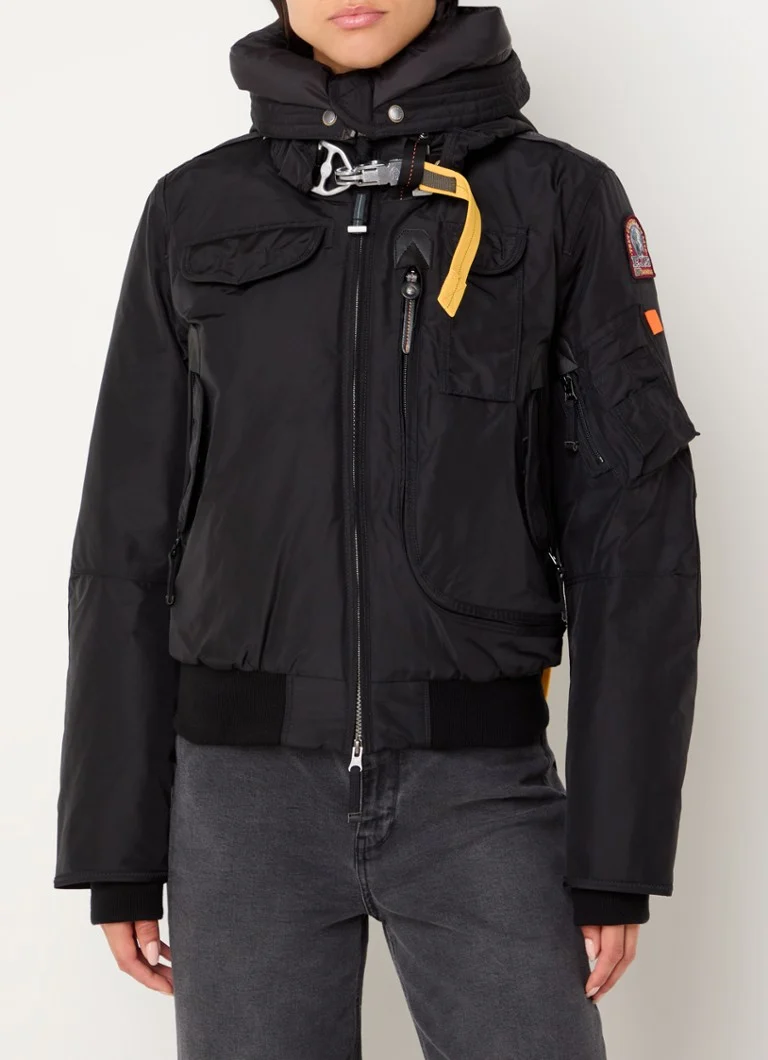 Kurtka typu bomber Parajumpers Gobi z puchem i kapturem