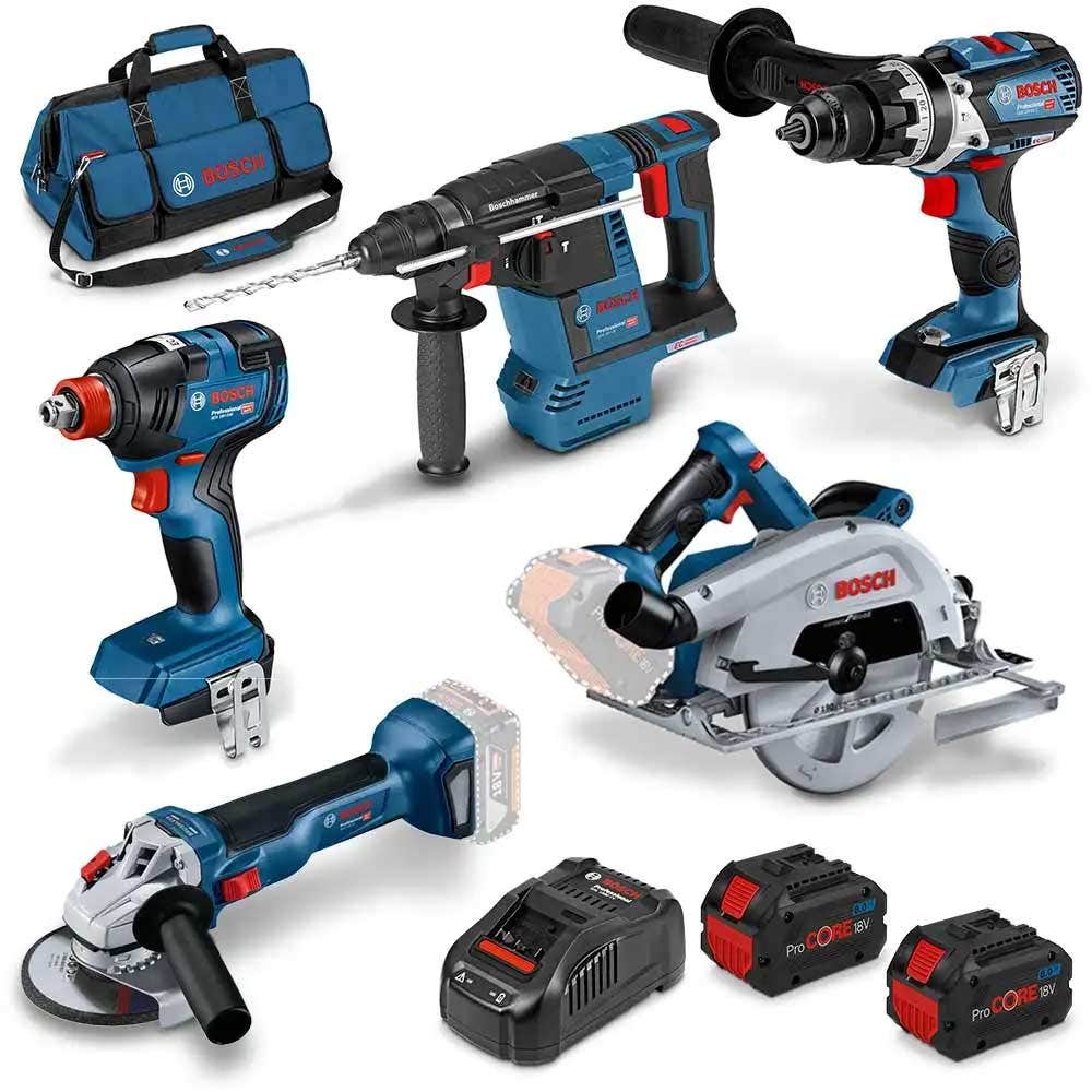 Conjunto de 5 baterias sem escova BOSCH ProCORE18V (2 x 8,0 Ah) 0615990M70