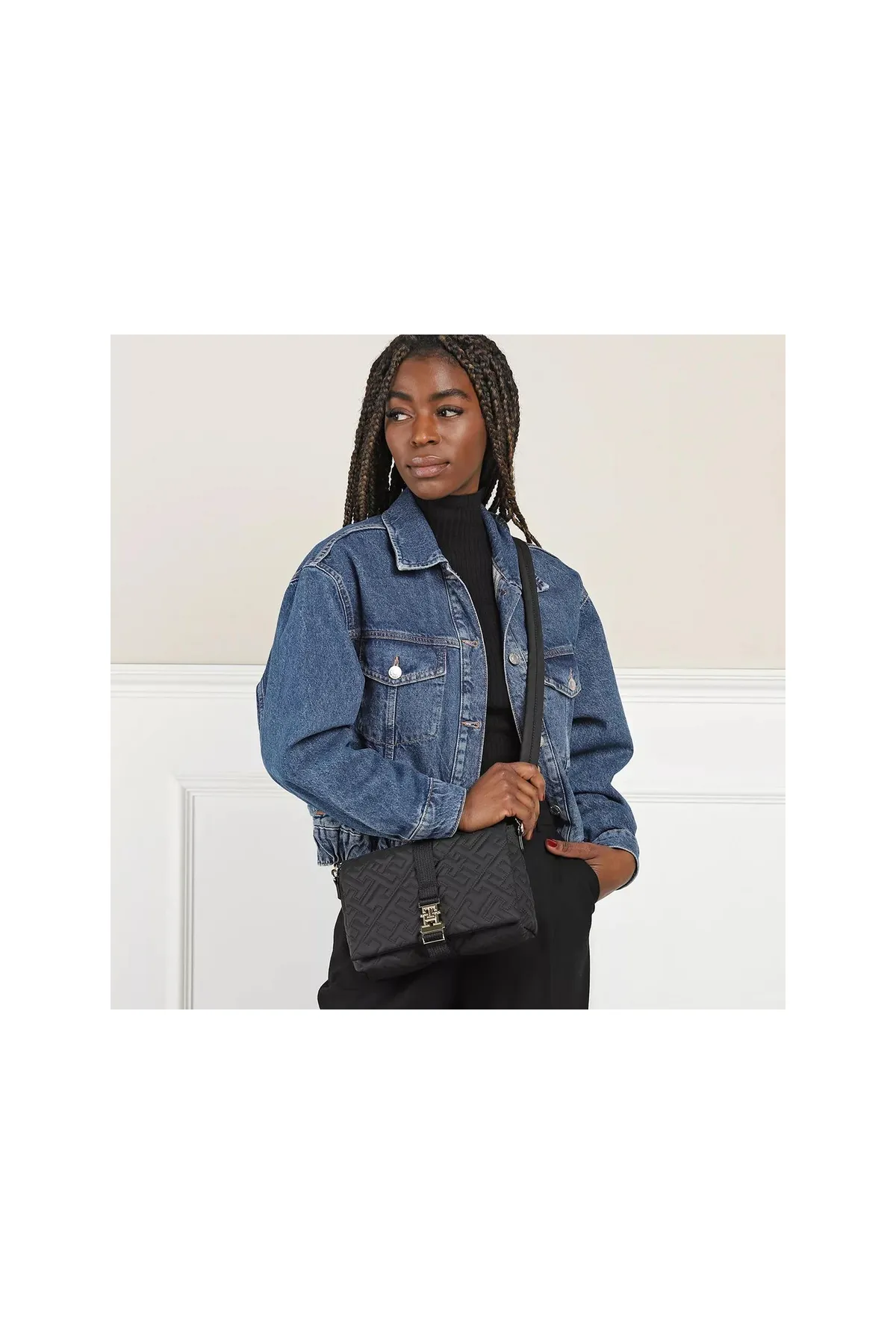 Tommy Hilfiger  Handtasche - Schwarz - Strukturiert