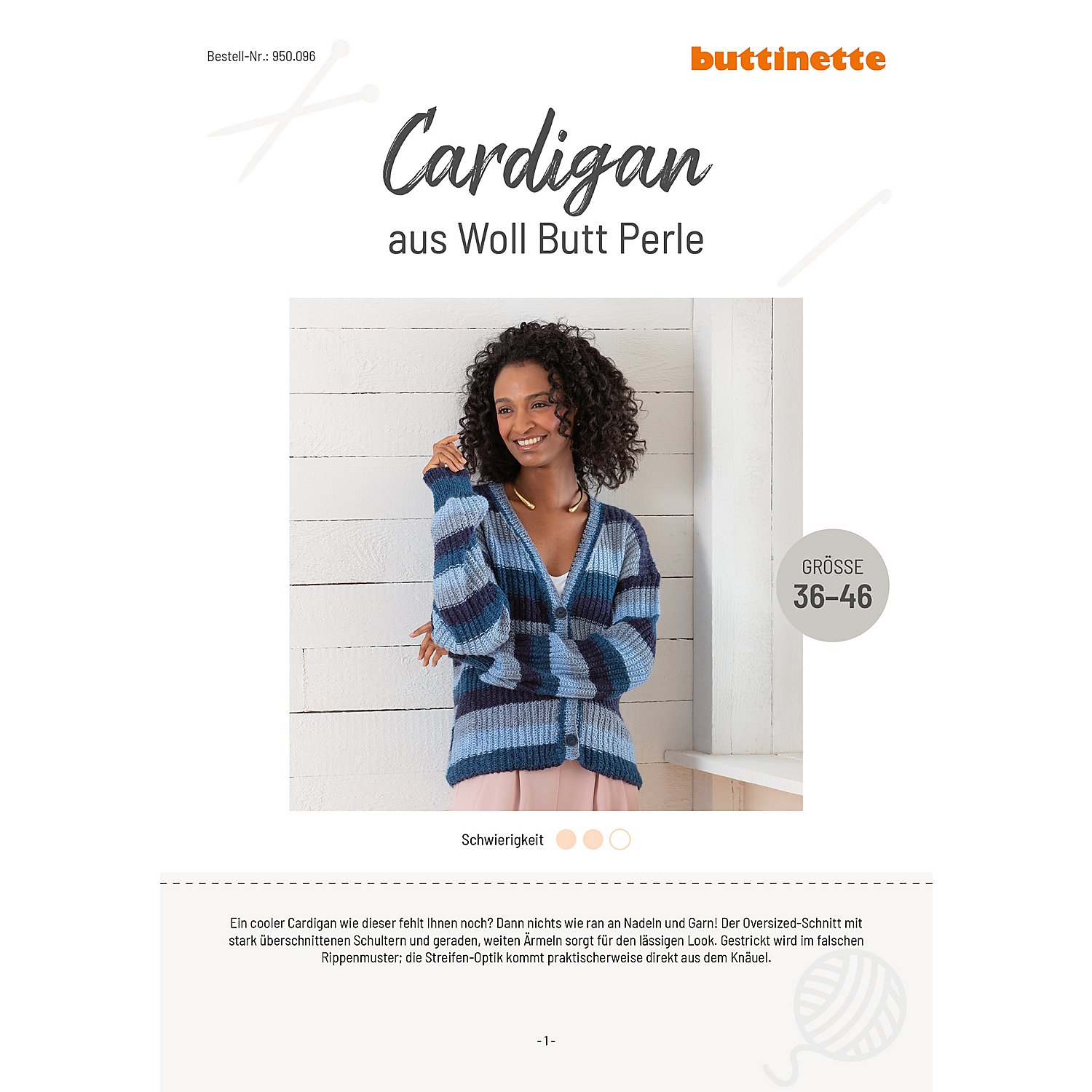 Strickanleitung - Cardigan aus Woll Butt Perle