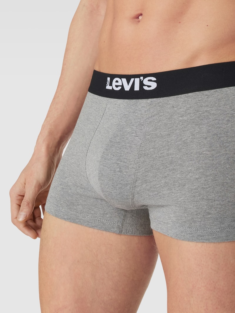 Trunks mit elastischem Logo-Bund Modell 'SOLID BASIC TRUNK' in mittelgrau