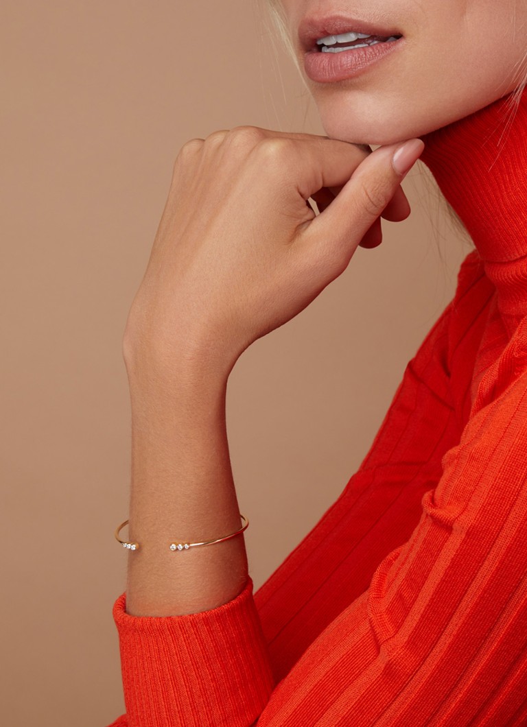 Bracciale Diamond Point in oro giallo con diamante da 0,20 ct, La Dolce Vita