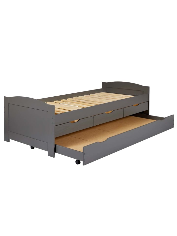 ebuy24 Bett Lena Grau 205 x 98 cm günstig kaufen onesize