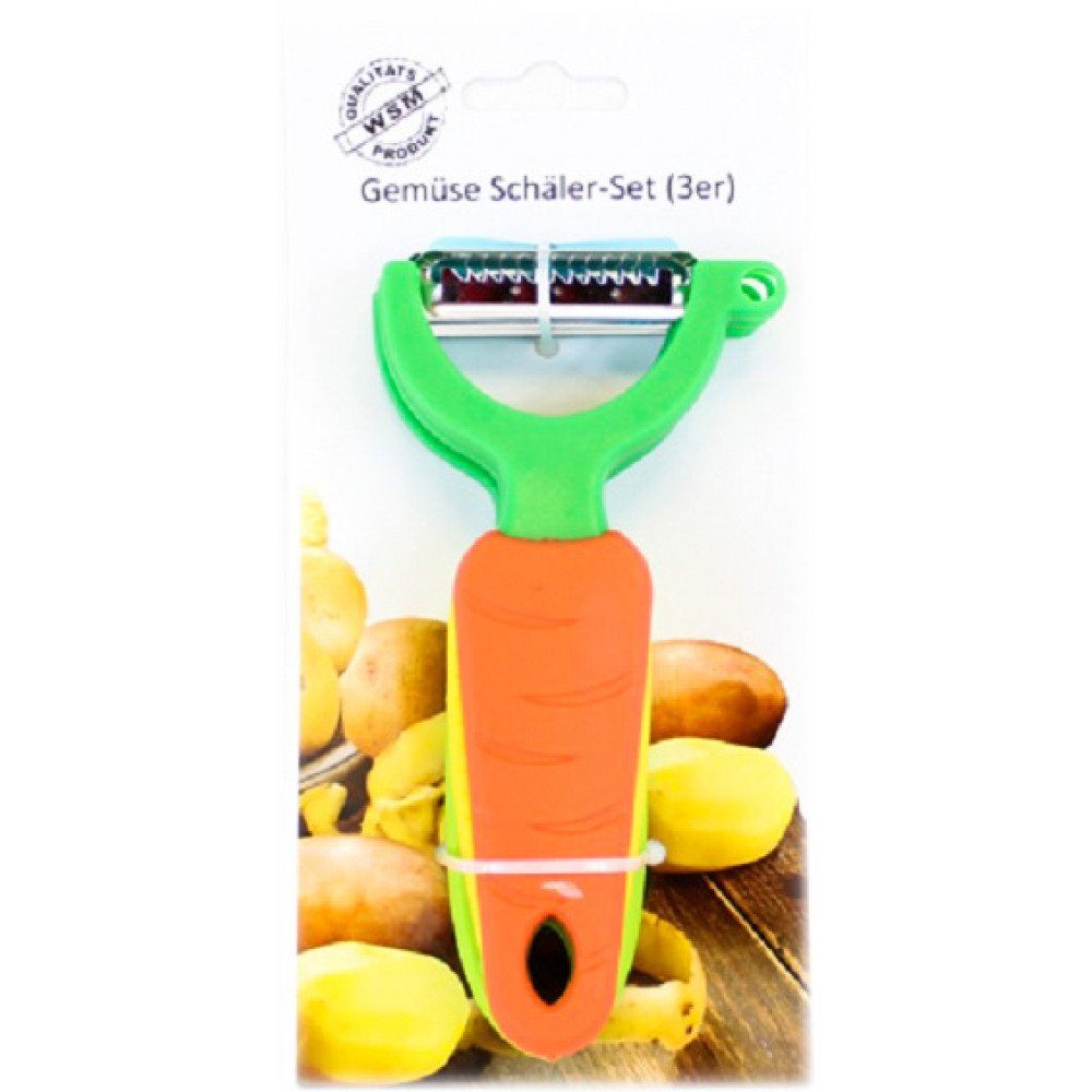 Stolz GmbH Gemüsehobel Gemüseschäler Set 3-teilig, Kunststoff Stahl, (3-St)