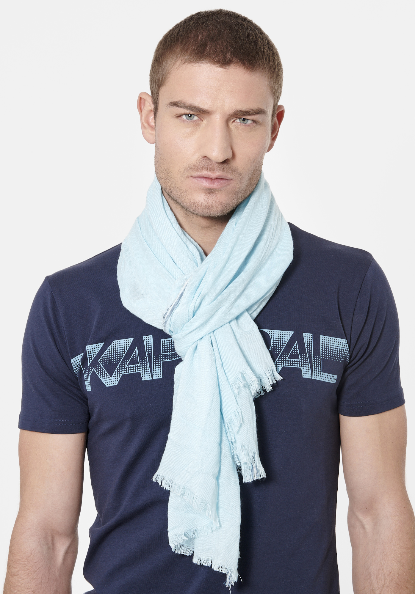 NYSSA  Chèche bleu clair Homme
