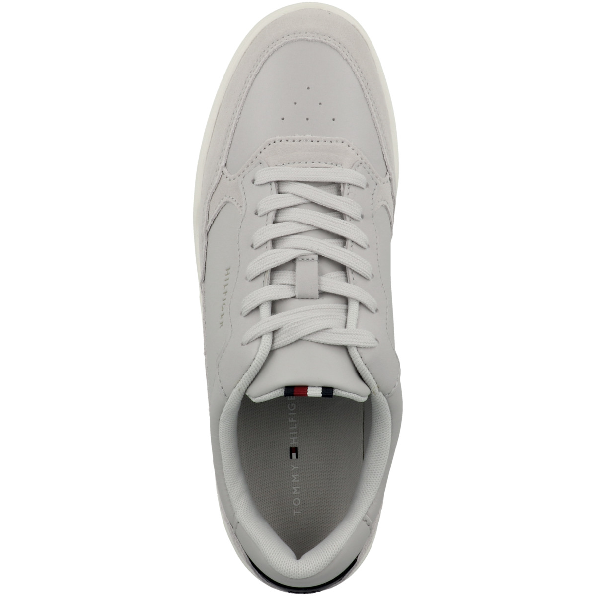 Tommy Hilfiger Elevated Cupsole Leather Mix Sneaker Low hellgrau