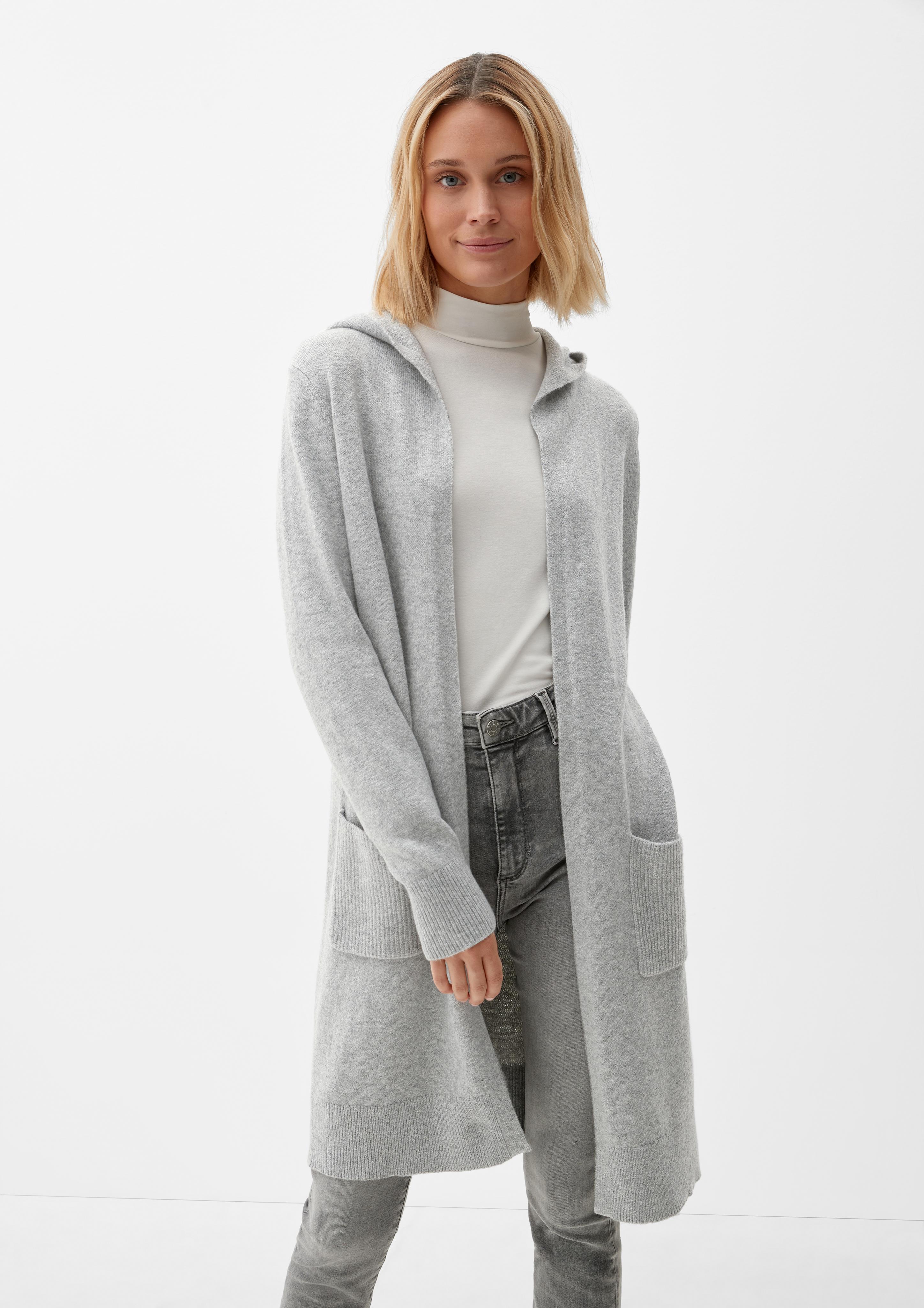 Long-Cardigan mit Kapuze  2118908-9400
