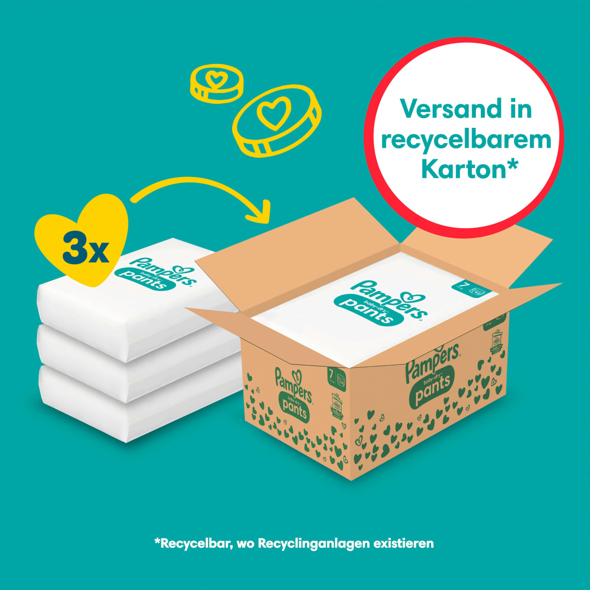 Baby Pants Baby Dry Gr.7 Extra Large (17+ kg), Monatsbox, 126 St