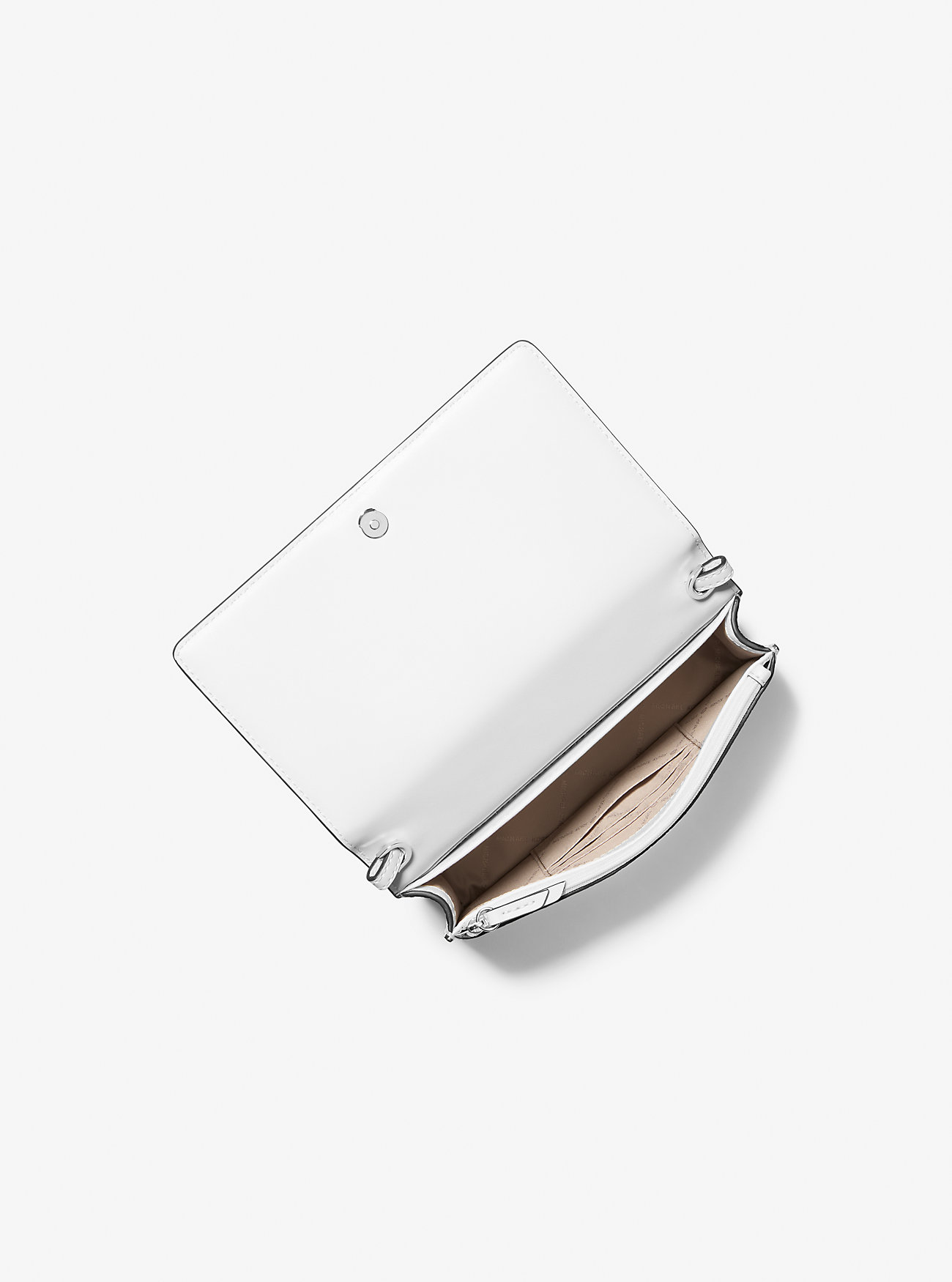 Jet Set Medium Pebbled Leather Skulderveske - OPTIC WHITE