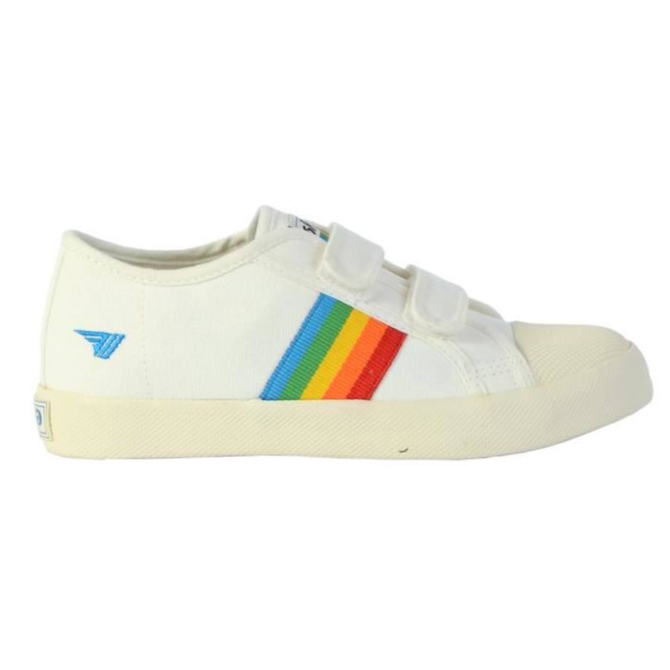 Basket Gola Enfant Coaster Rainbow Velcro blanc