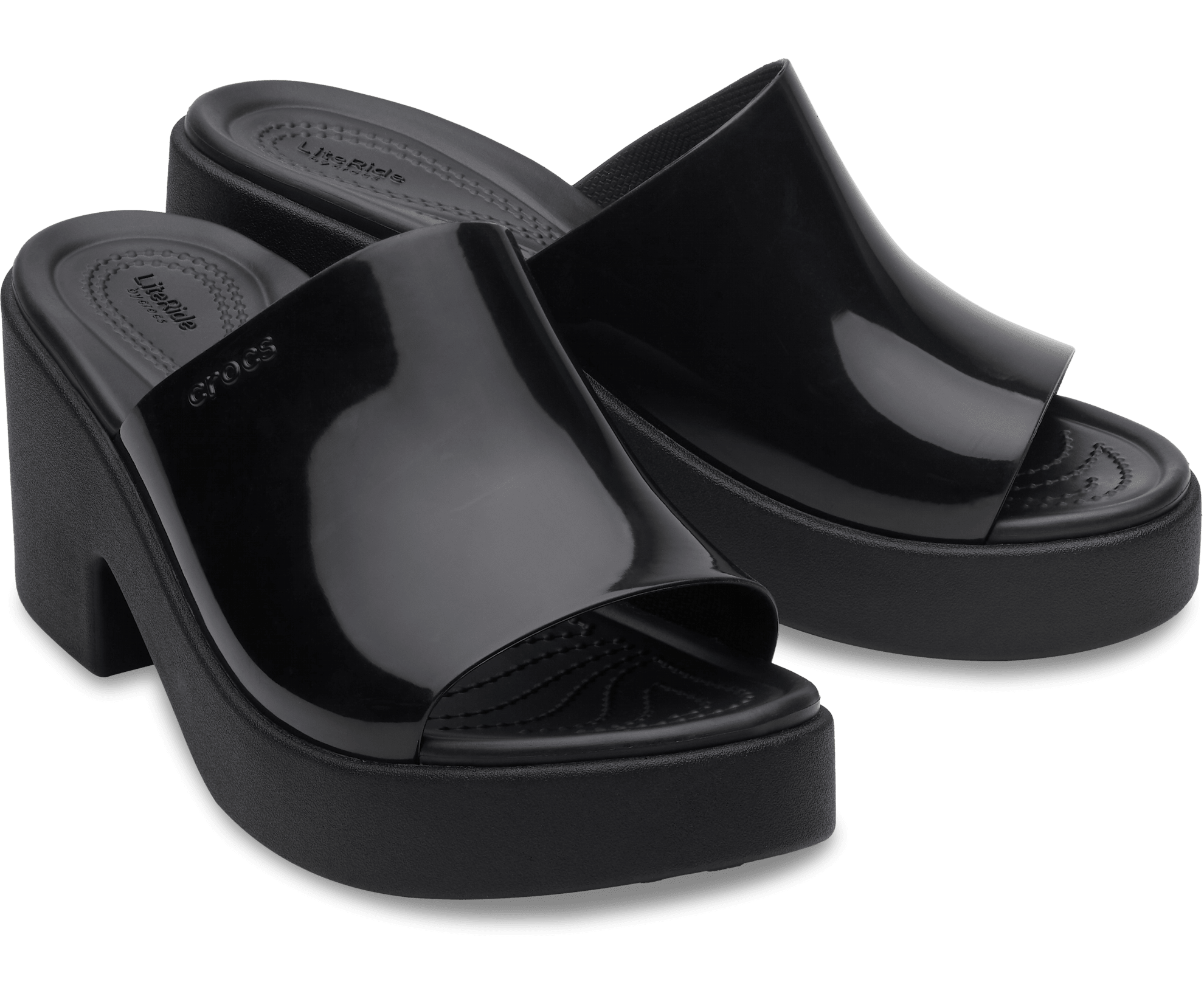 Brooklyn Slide High Shine Heel - Sandal