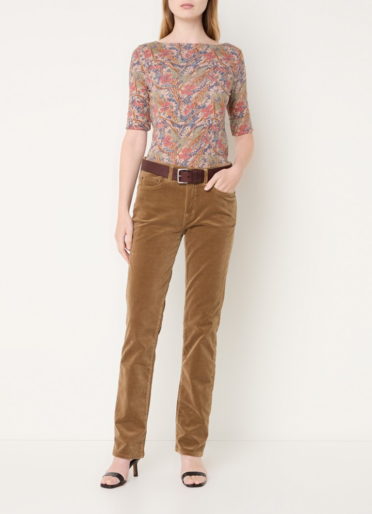 Ralph Lauren top with floral print and boat neckline