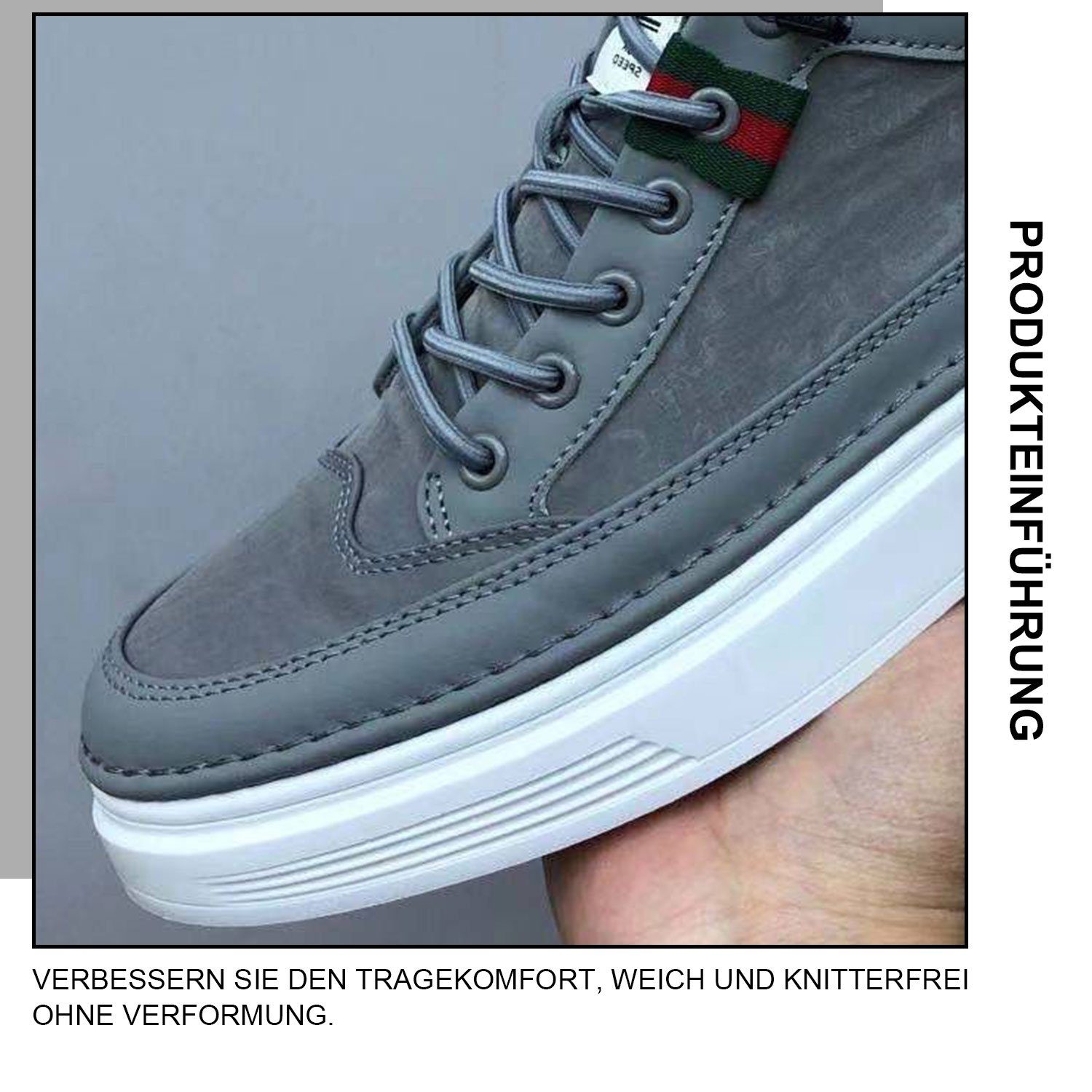 Daisred Freizeitschuhe Herren Leicht Sportschuh elastisch schnürschuh Sneaker