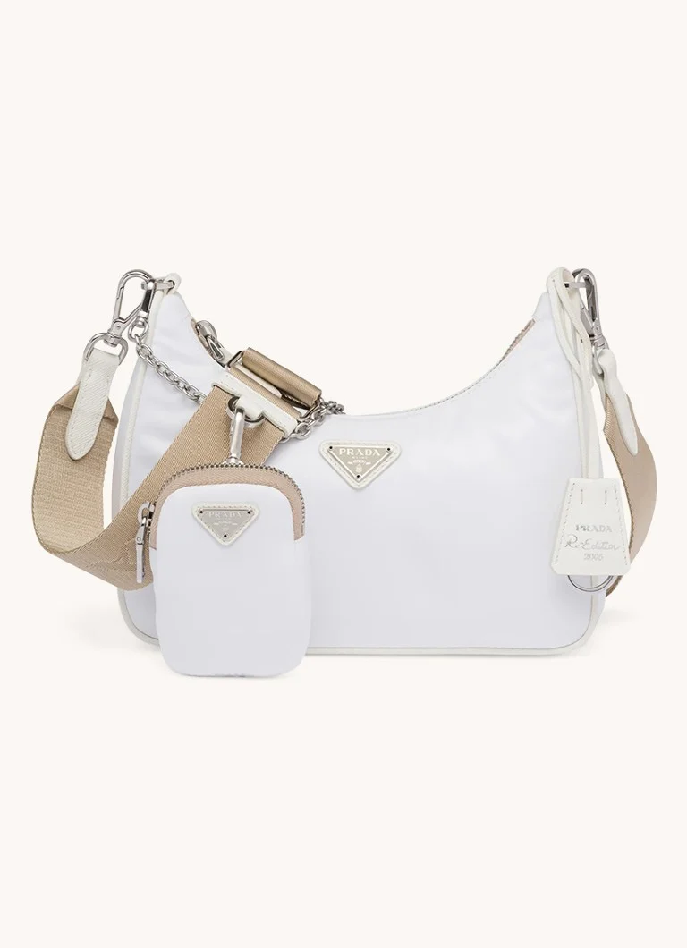 Sac bandoulière Prada Re-Edition 2005 en nylon avec détails en cuir