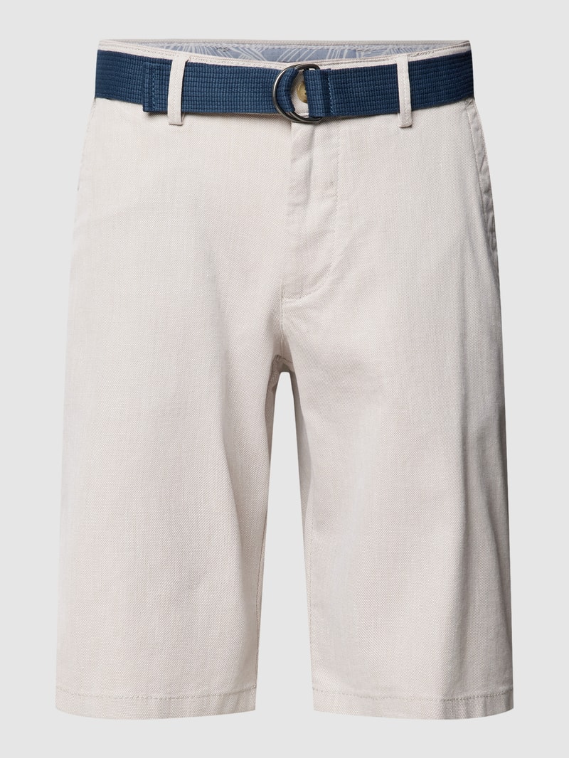 Bermudas mit Stoffgürtel in sand