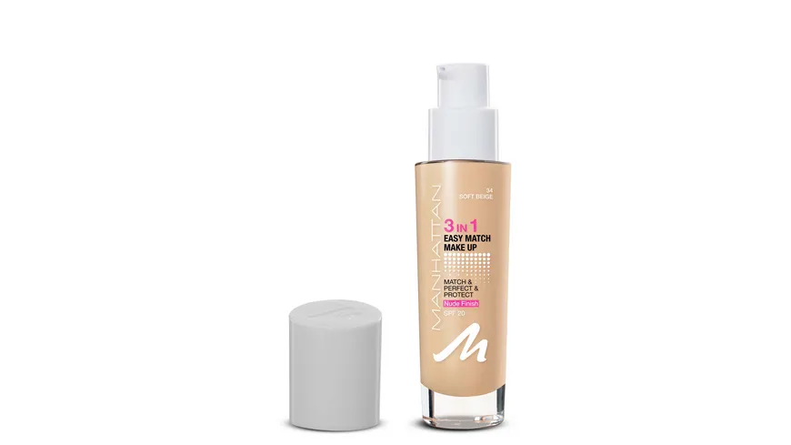 MANHATTAN COSMETICS 3in1 Easy Match Make Up 34 - Soft Beige