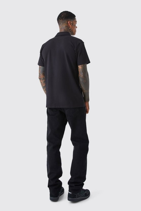 Kurzärmliges Jersey-Hemd