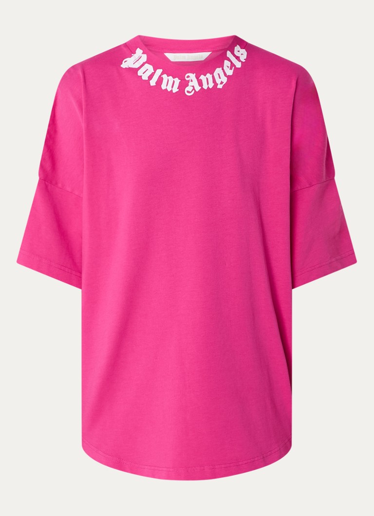 Palm Angels lielizmēra T-krekls ar logotipa apdruku