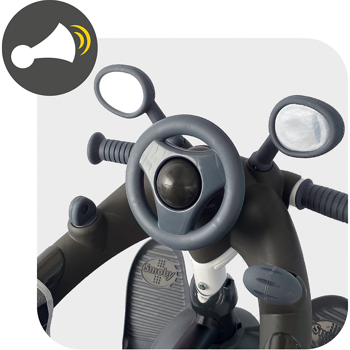 Smoby Dreirad Baby Driver Komfort Grau