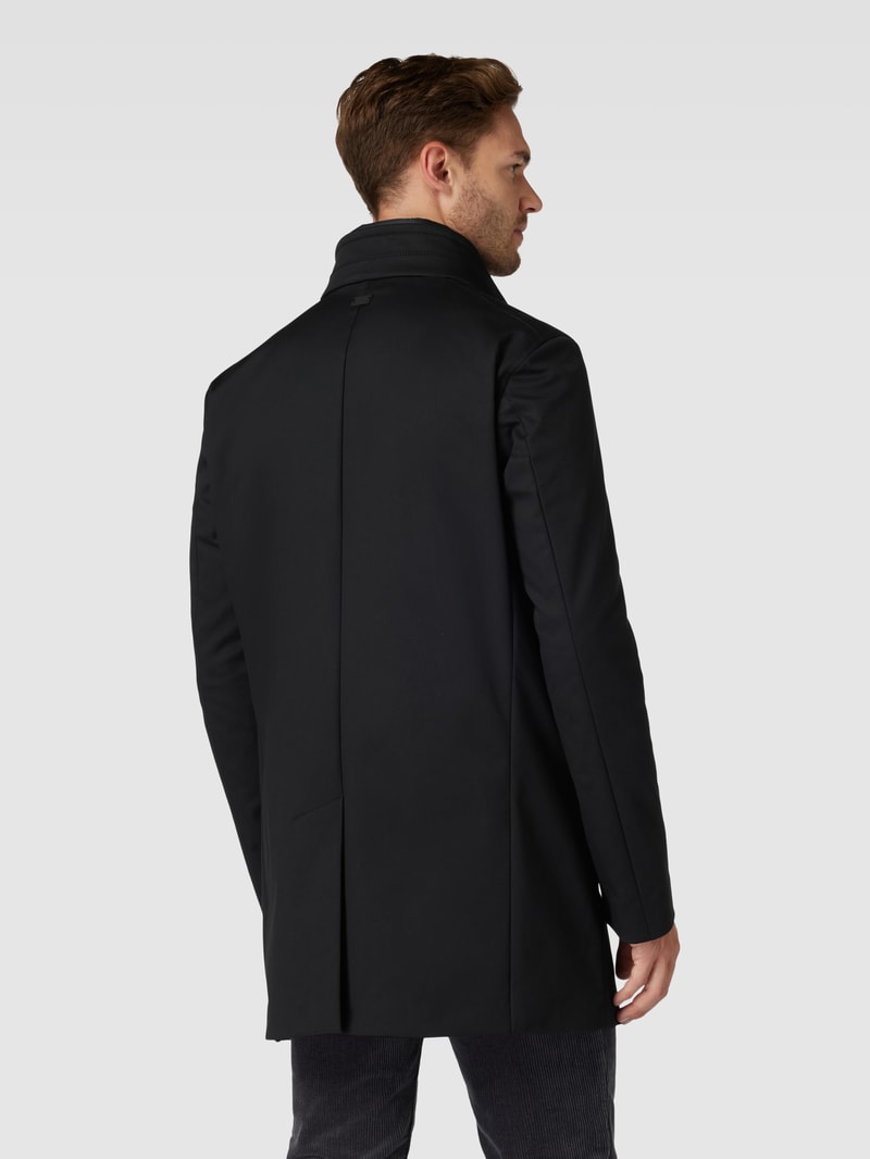 Mantel mit Stehkragen Modell 'Finlay' in schwarz