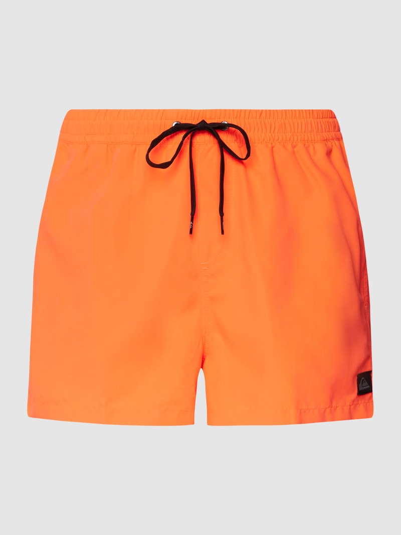 Badehose mit Label-Detail in koralle
