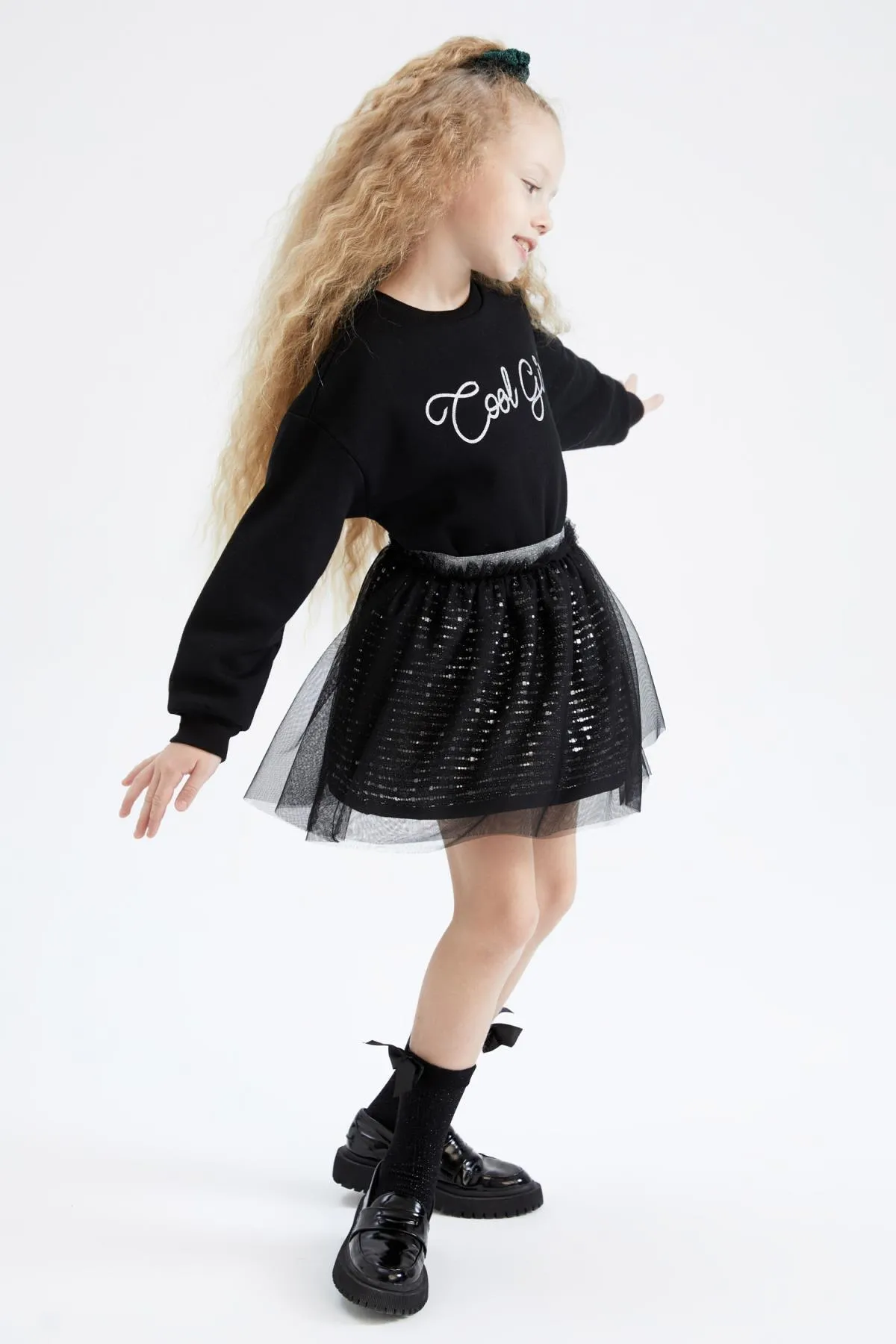 DeFacto  Langarm-T-Shirt-Tutu-Rock für Mädchen, 2-teiliges Set Y8950a622wn