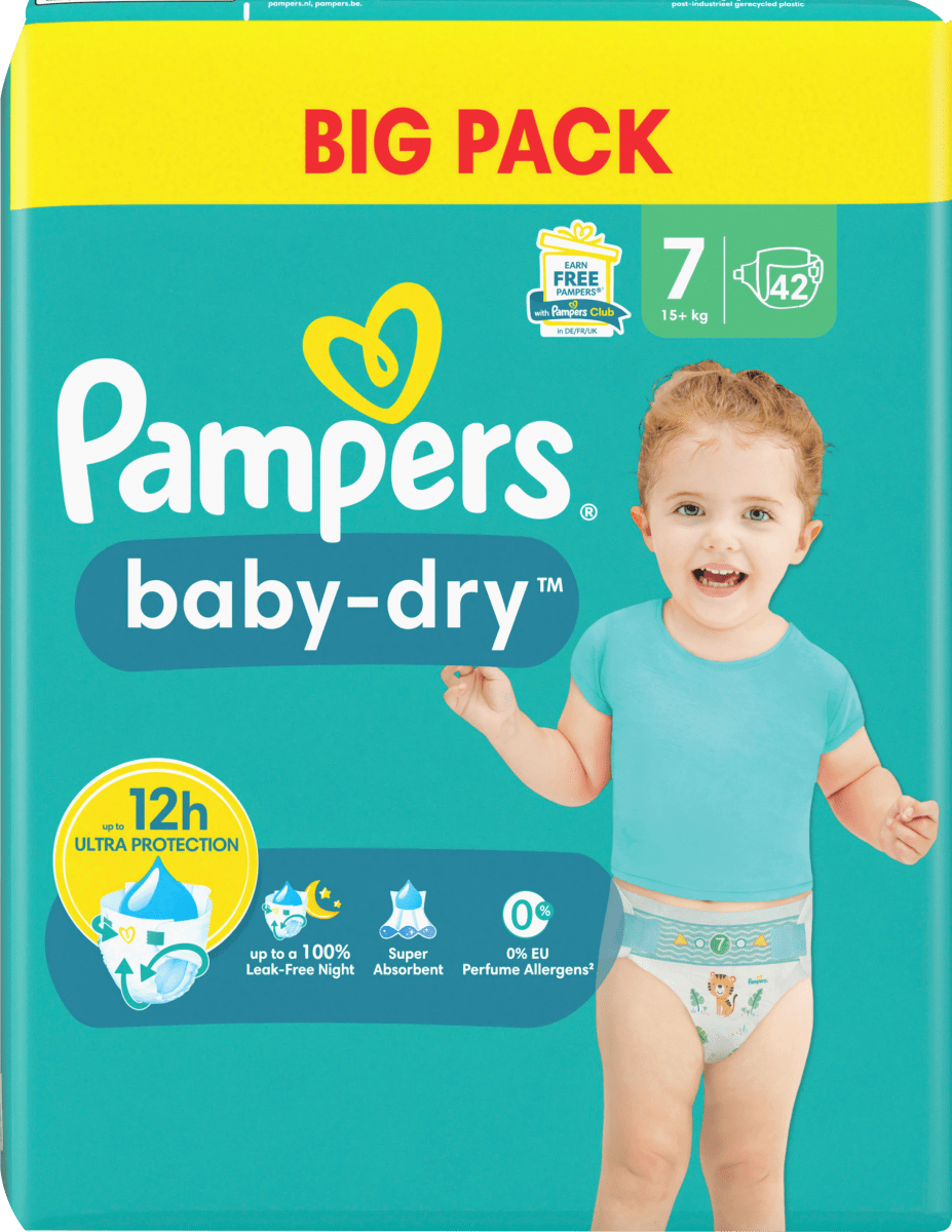 Windeln Baby Dry Gr.7 Extra Large (15+kg), Big Pack, 42 St