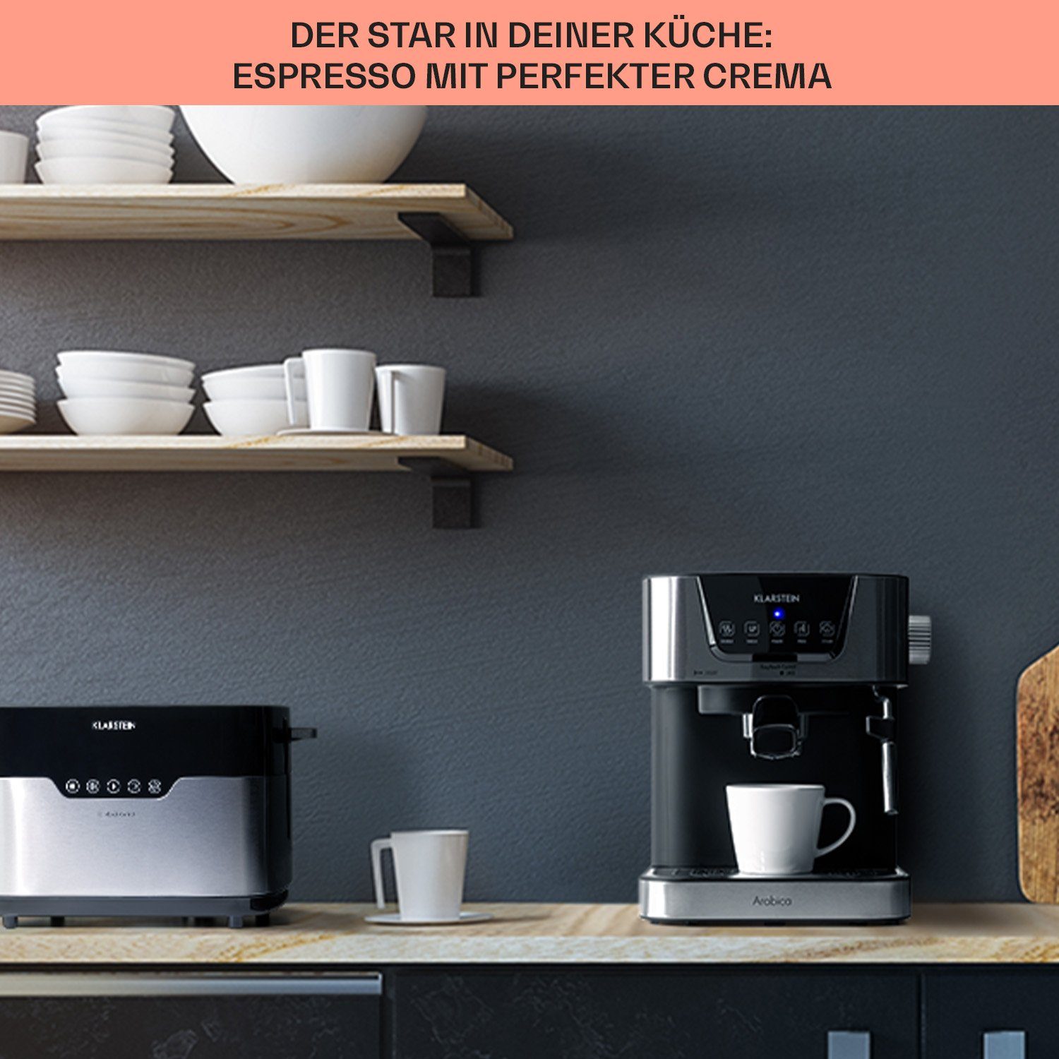 Klarstein Filterkaffeemaschine Arabica, 1.5l Kaffeekanne