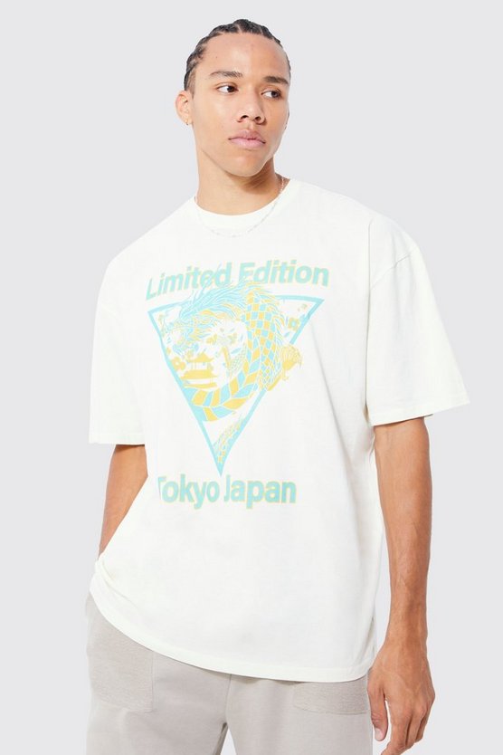 Tall Oversize T-Shirt mit Limited Edition Drachen Print