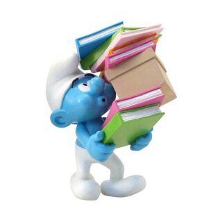 Die Schlümpfe Collector Collection Statue Schlumpf mit Bücherstapel 17 cm