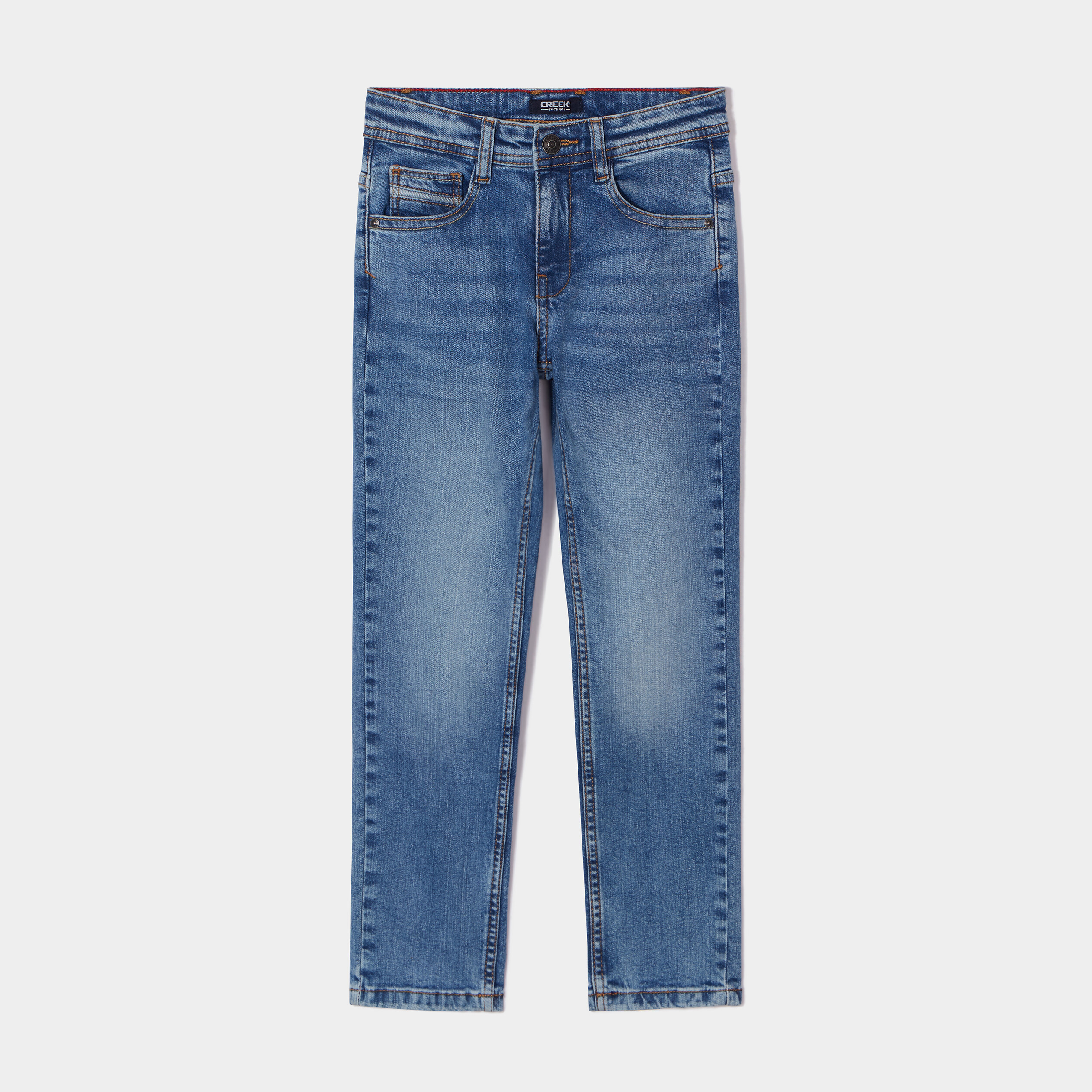 Jeans regular 5 poches Creeks denim double stone garçon | La Halle