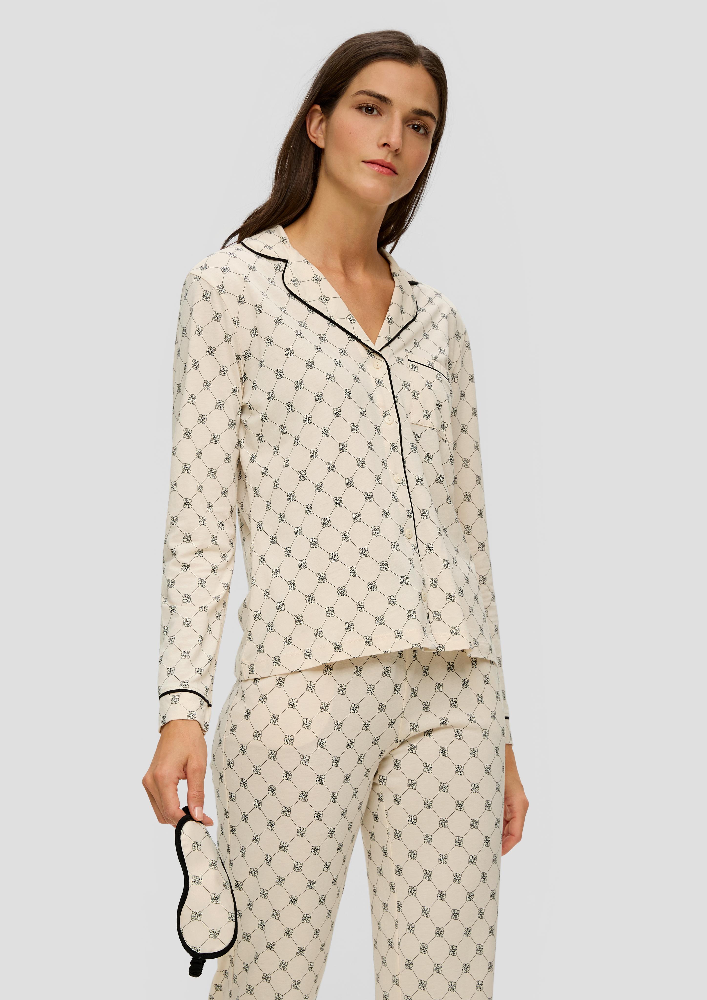 Langes Pyjama-Set mit Schlafmaske  6009207-80A9