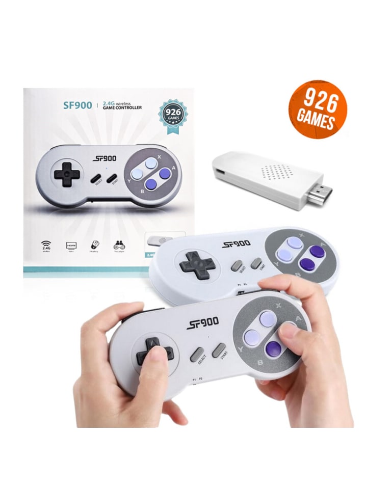 COFI 1453 Retro-Spielekonsole kabelloser HD-Spaß und vielseitige Möglichkeiten in Grau günstig kaufen onesize