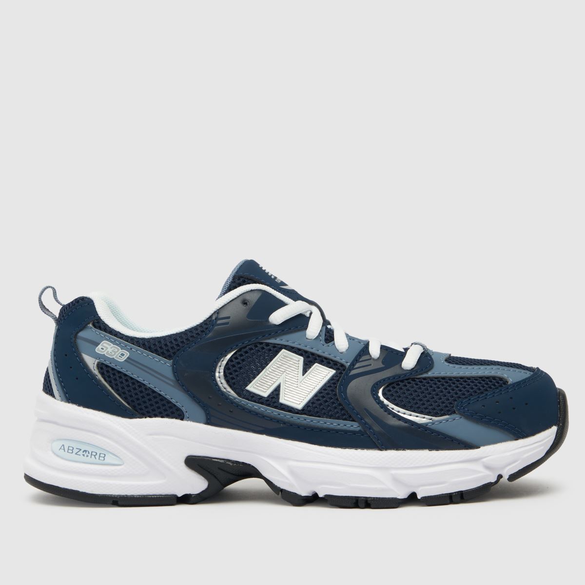 New Balance marinblå och vita 530 pojkar/ungdomsskor