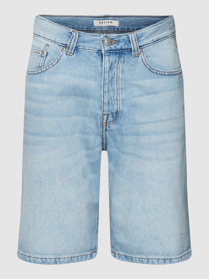 Jeansshorts mit 5-Pocket-Design in hellblau