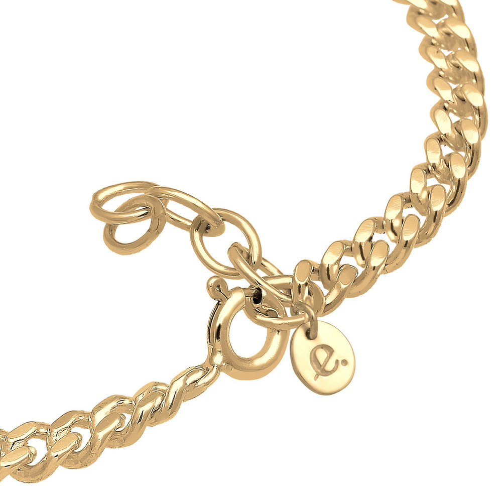 Elli PREMIUM Elli PREMIUM Bracelet Panzerkette Quarz Edelstein Grün 925er Silber Bracelet