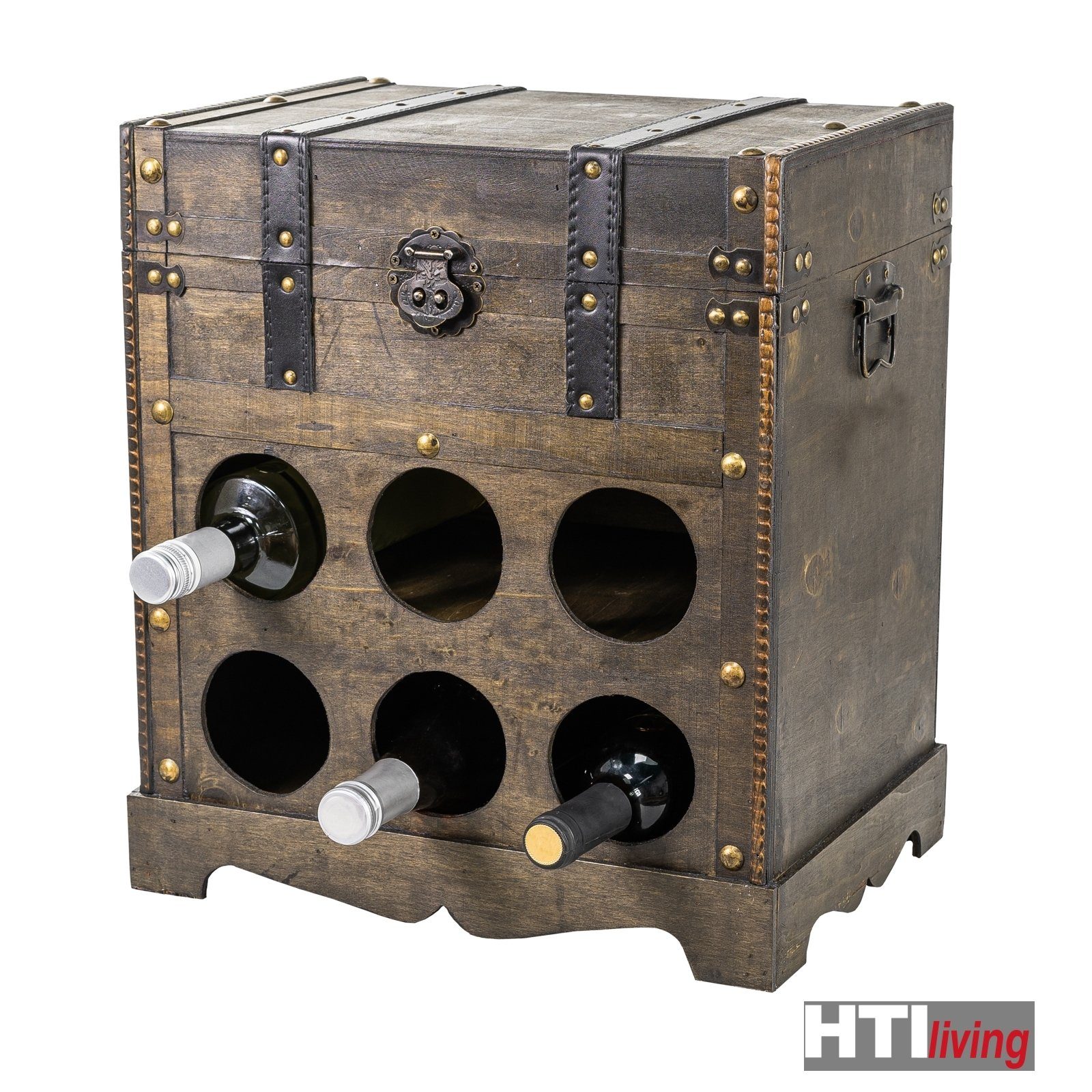 HTI-Living Weinregal Weinregal Truhe für 6 Flaschen Alistair