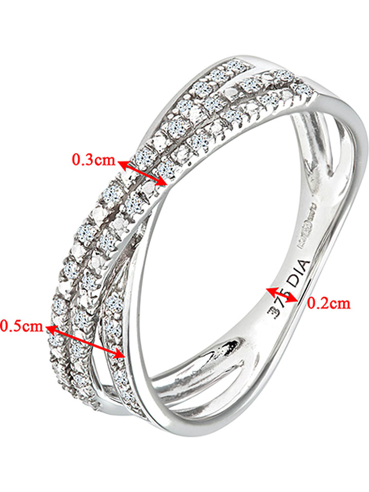 Revoni Weißgold-Ring mit Diamanten günstig kaufen