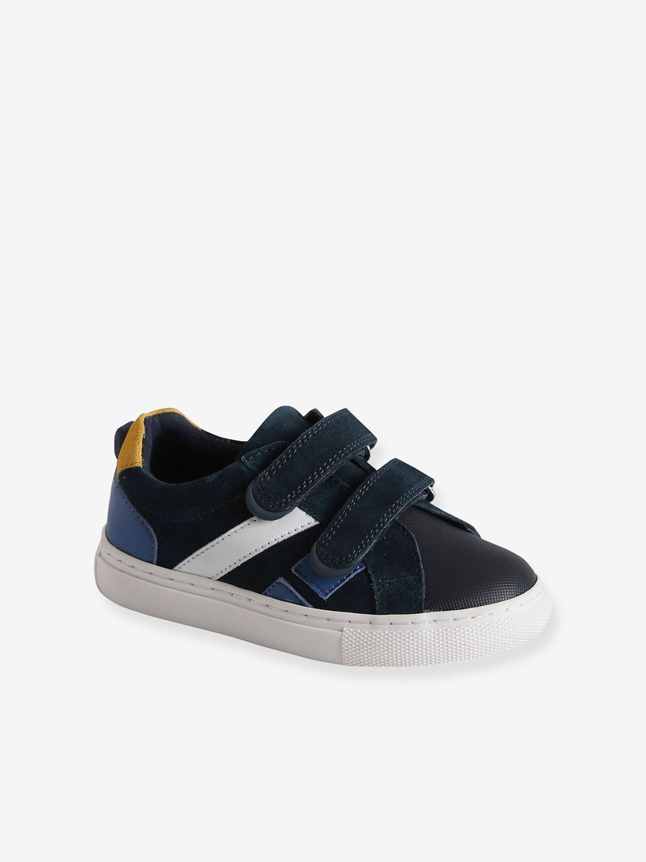 Vertbaudet Jungen Klett-Sneakers, Anziehtrick - marine