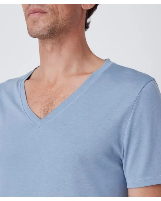 T-shirt col V, maille jersey Climatyl