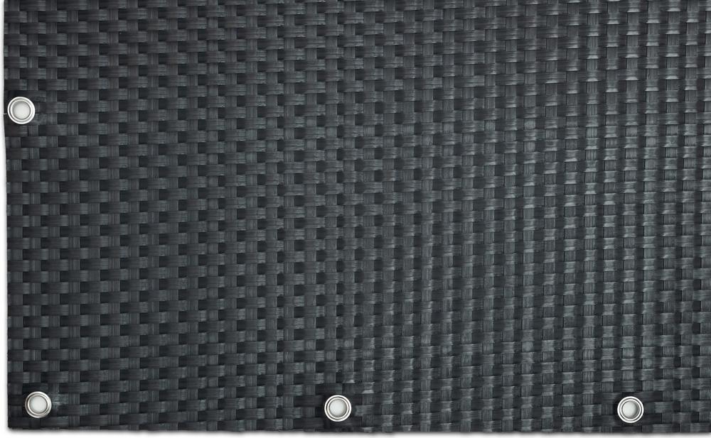Progresja Polyrattan Balkonichtschutz mit Metallösen - Anthrazit 0,9m x 5m