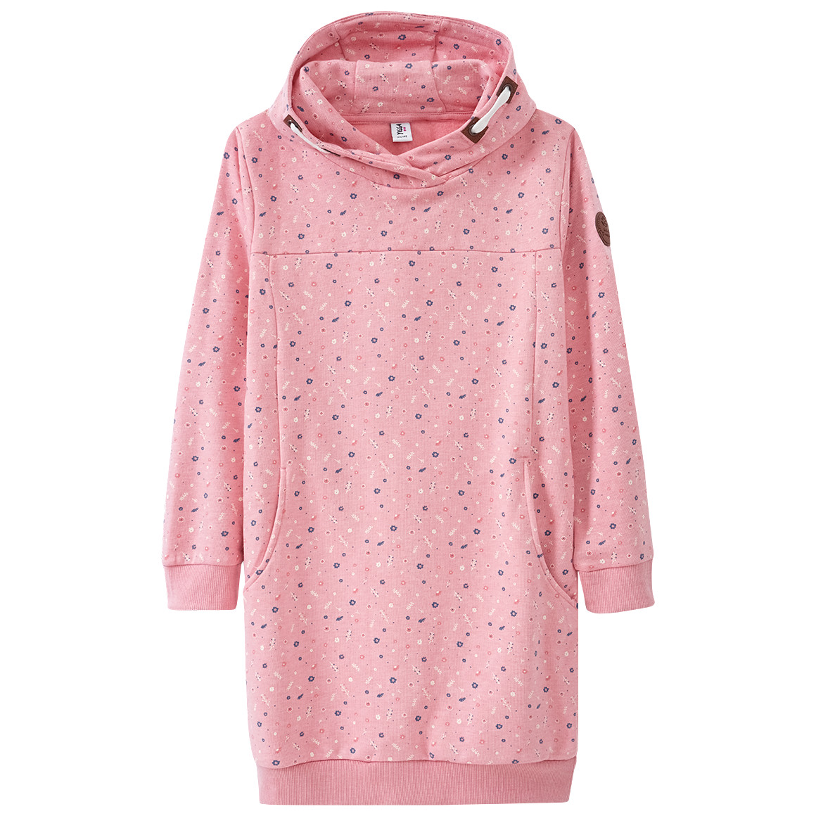 Mädchen Sweatkleid mit Blümchen allover