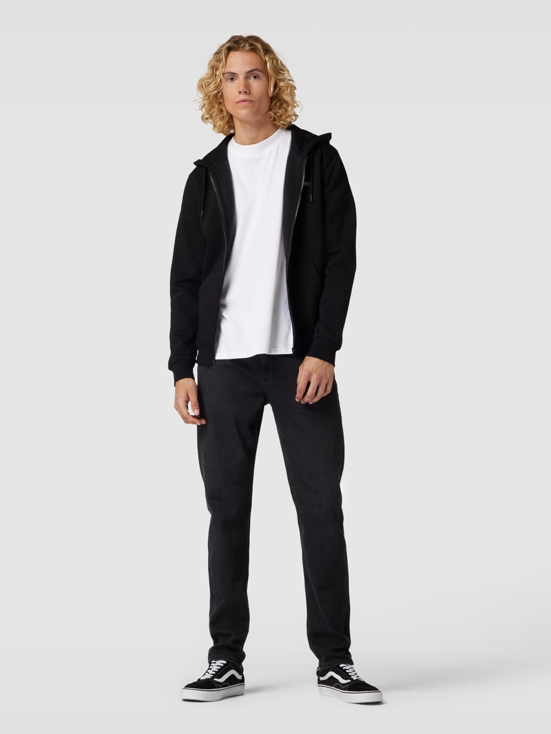 Slim Fit Jeans mit Label-Details in black