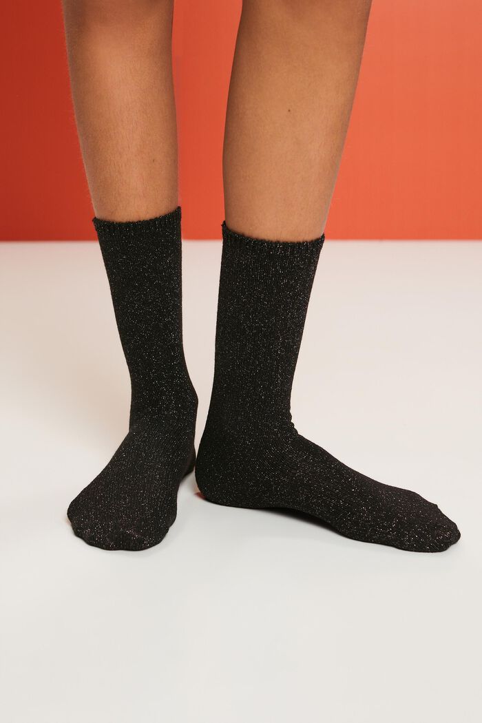 Glitzernde Stiefelsocken aus Wollmix