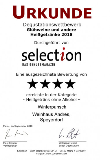 Winterpunsch 1,0 L - Andres am Lilienthal